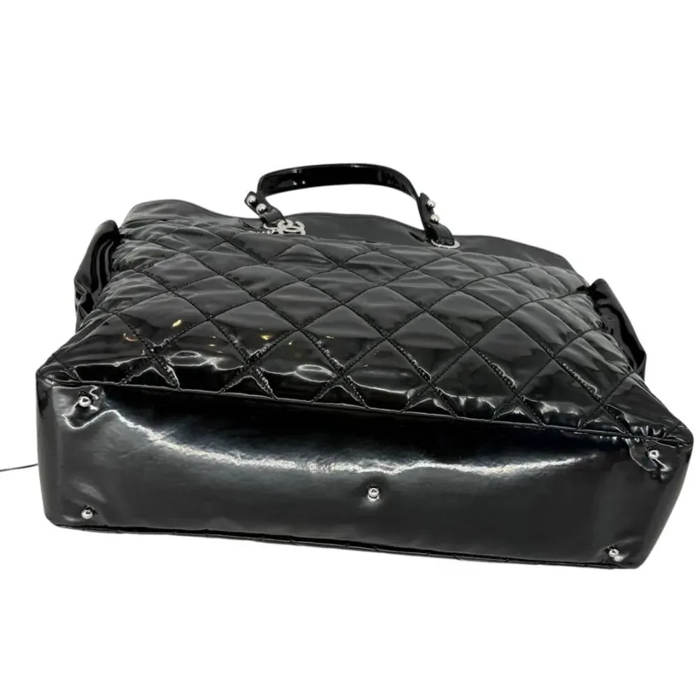 Chanel Paris-Biarritz XL Tote in Black Patent Vinyl